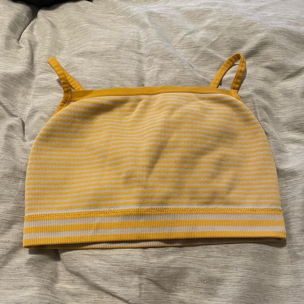 Yellow & White Striped Bralette